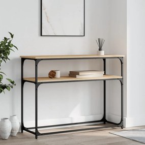 sonoma tölgy színű szerelt fa dohányzóasztal 100x35,5x75 cm