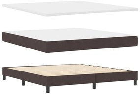 Boxspring Ágy Matraccal Sötétbarna 180x200 cm Szövet