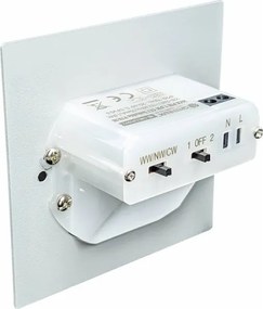LED lépcsővilágító lámpatest mozgásérzékelővel LED/1,5W/230V 3000/4000/6000K fekete