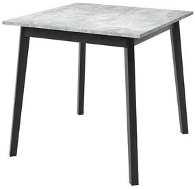 Asztal Edmond 109Szürke márvány, Fekete, 77x85x85cm, Hosszabbíthatóság, Laminált forgácslap, Fa