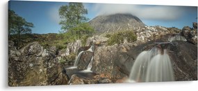 Vízesések és hegyek képe (120x50 cm)