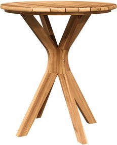 vidaXL Oldal asztal Barna 70 x 70 x 75 cm Tömör Teakfa