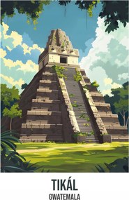 Poszter 29,7x42cm Tikal
