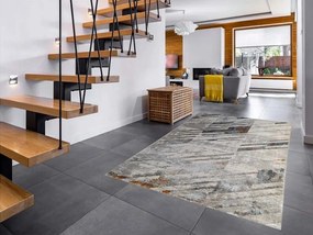 Baldó modern szőnyeg bézs szürke 80 x 300 cm