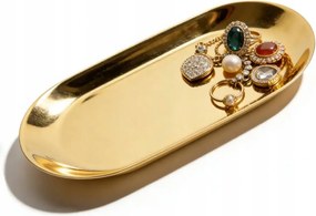 Dekorációs Tálca 23CM Gyertyatartó Arany Gyümölcs