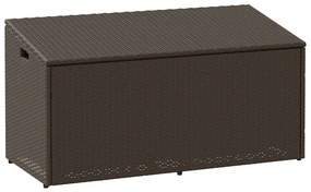 vidaXL barna polyrattan kerti tárolóláda 110x50x58 cm