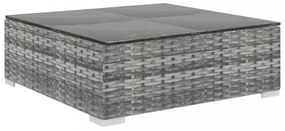 5-részes szürke polyrattan kerti bútorszett párnákkal