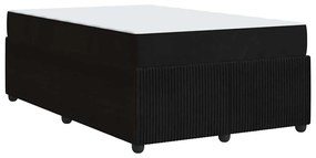 Ágykeret matraccal matracmal Fekete 120 x 190 cm Bársony