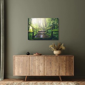 Kép - falépcsők az erdőben (üvegen) (70x50 cm)