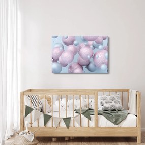 Absztrakt kép - Pasztell gömbök (90x60 cm)