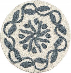 Kerek kerek fürdőszobai szőnyeg, poros kék, Madam Stoltz