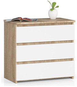 Komód Cleania CL3 (szonoma tölgy + fehér). 1068945