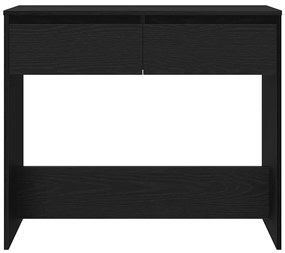 fekete tölgyszínű szerelt fa dohányzóasztal 89x41x76,5 cm
