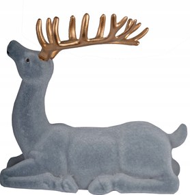 Velúr rénszarvas szürke fekvő 19x17 cm DEcodomi