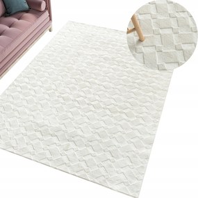 Bézs Szőnyeg Hálószoba Nappaliba Soft Meleg Elegáns Puha 160x220CM