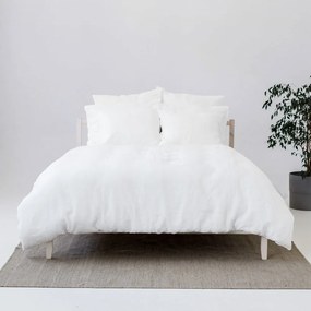 Fehér egyszemélyes lenkeverék ágyneműhuzat 140x200 cm – Linen Tales