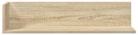 2 db sonoma tölgy színű szerelt fa fali polc 75 x 16,5 x 16,5cm