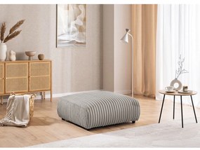 Világosszürke kordbársony lábtartó Justin – Ropez