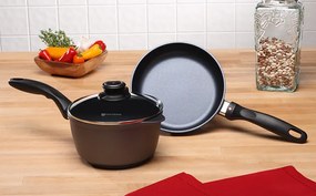 SWISS DIAMOND®  3 darabos gyémánt felületű Midi edénykészlet (2 edény + 1 fedő)