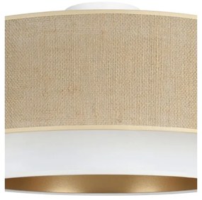 Mennyezeti lámpatest SARTA 1xE27/60W/230V, Ø 45 cm, fehér/juta