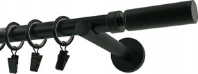 Függönykarnis szimpla Fém 19mm Fekete Matt 160cm Waldo