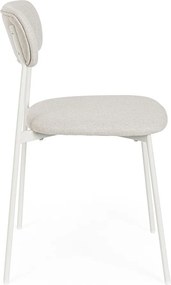Fehér kárpitozott étkezőszék Inka – Yes Everyday