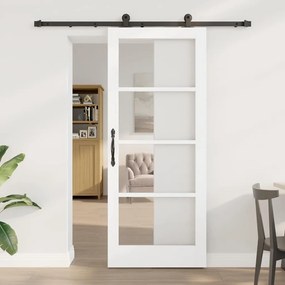 Csúszóajtó ORKDAL Fehér 83 x 202 cm Fa és fém