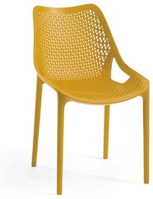 Sárga műanyag kerti szék Bilros - Rojaplast