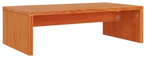 viaszbarna tömör fenyőfa monitorállvány 50x27x15 cm