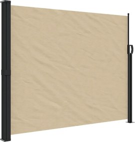 vidaXL bézs behúzható oldalsó napellenző 160 x 600 cm