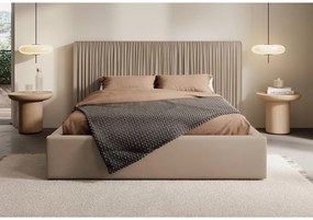Franciaágy 140 cm Thala 140 (ágyráccsal) (tárolóhellyel) (taupe zöld + fekete). Akció -15%. 1099735