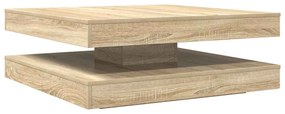sonoma tölgy dohányzóasztal 360 fokban forgatható 90x90x34,5 cm