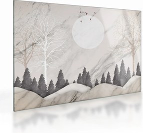 Kép - Téli táj (üvegen) (70x50 cm)