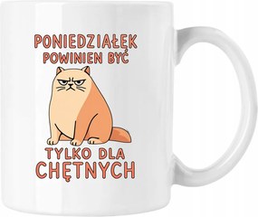 Hétfő Bögre Lelkeseknek Fehér 330ml