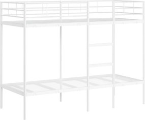 vidaXL fehér acél emeletes ágy matrac nélkül 80 x 200 cm