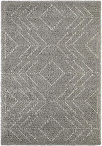 Shaggy boho szőnyeg szürke plüss 80x150 cm