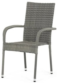 Autronic Kerti szék, fém, polirattan, szürke, AZC-S2114 GREY