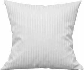 Szállodai párnahuzat Adamaszek Fehér 40x40cm Csíkos Jancsi 100% Pamut
