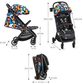 KINDERKRAFT SELECT - Babakocsi NUBI 2 Happy shapes