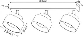 Brilagi - AURA LUX spotlámpa 3xGX53/30W/230V fekete/arany