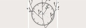 Kép - N⁰3 rét virága (órával) (90x30 cm)