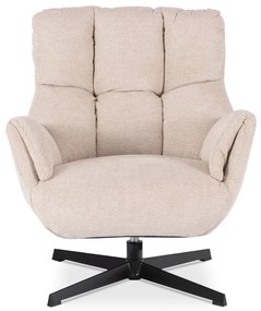 Fotel Wypoczynkowy Obrotowy REAL Kremowy