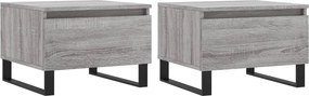 vidaXL 2 db szürke sonoma szerelt fa dohányzóasztal 50 x 46 x 35 cm