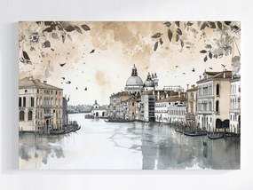 Poszter Város Panoráma Velence Canal Grande Vázlat 120x80