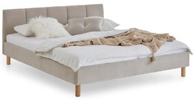 Bézs kárpitozott franciaágy ágyrács nélkül 180x200 cm Joker – Meise Möbel
