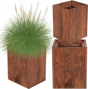 Virágtartó fa kaspó 40 cm magas herbárium gyógynövény Vastag Fa Eco