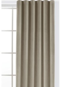 Bézs bársony dimout (részleges sötétítő) függöny 265x225 cm Velto – Filumi