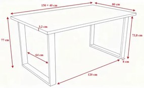 COLIN Sonoma tölgy összecsukható étkezőasztal