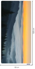 PIPPER. Öntapadós textiltapéta "Napfelkelte a hegyek felett"