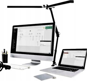 LED-es asztali lámpa fekete Állítható 3 színben Irodai